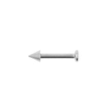 Titanium Flatback Stecker mit Spike Silber