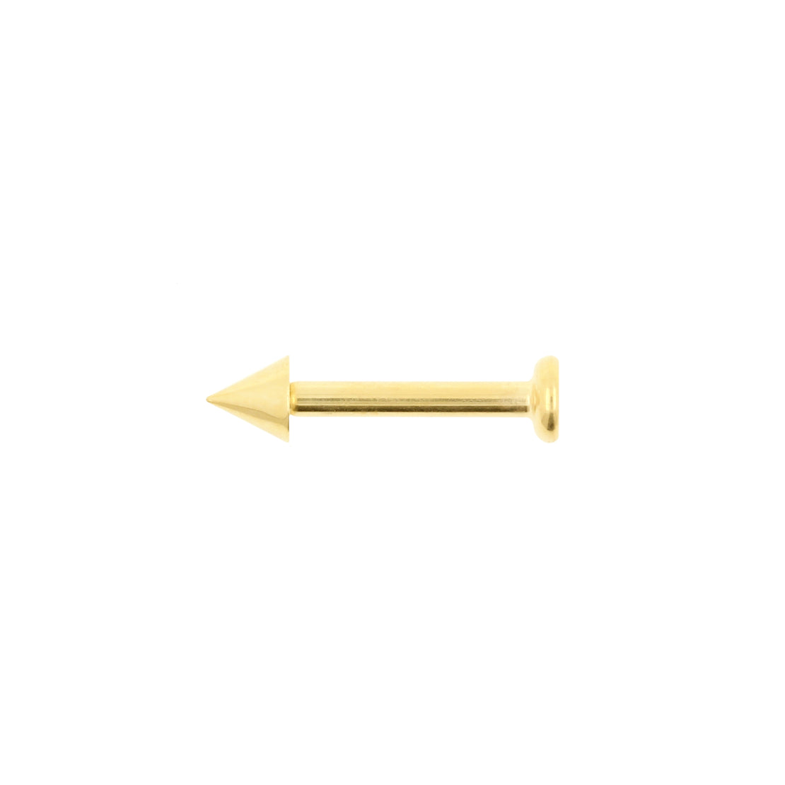 Titanium Flatback Stud With Spike Gold