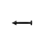 Titan Flatback Stecker mit Spike Schwarz