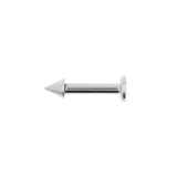 Titan Flatback Stecker mit Spike Silber