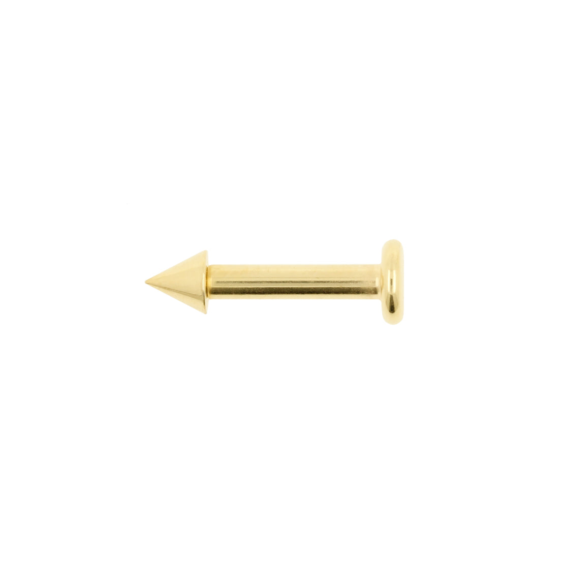 Titanium Flatback Stud With Spike Gold