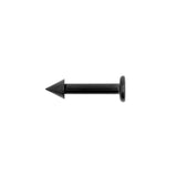 Titanium Flatback Stecker mit schwarzem Spike