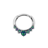 Chirurgischer Stahlring mit Opal Princess Black Opal