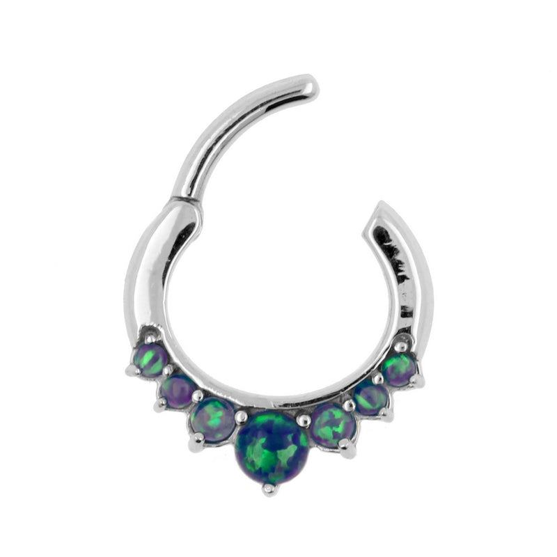 Chirurgisch Stalen Opaal Princess Ring Black Opal
