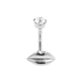 Chirurgischer Stahl Lippen- und Raucherpiercing Silber