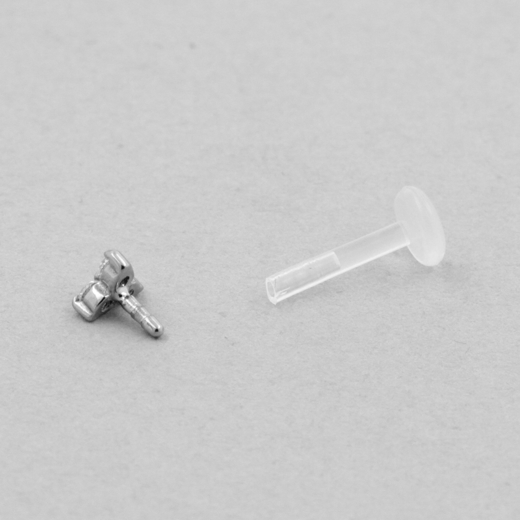 Bioplast Jewelled Labret - 3,5mm Trinity Zirkonia
