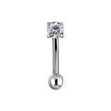 Titanium Zirkonia Rook Piercing Silber