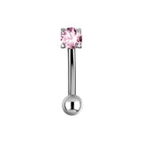 Titanium Zirkonia Rauch Piercing Silber