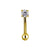 Titanium Zirkonia Rook Piercing Goud