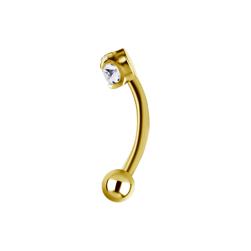 Titanium Zirkonia Rook Piercing Goud
