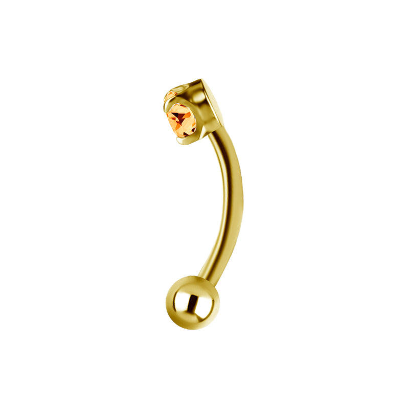 Titanium Zirkonia Rook Piercing Goud