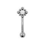 Titanium Zirkonia Cluster Rook Piercing Klar