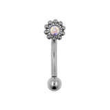 Titanium Zirkonia Cluster Rook Piercing Crystal AB