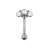 Titan Zirkonia Cluster Rook Piercing Crystal AB
