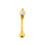 Titanium Zirkonia-Cluster Rook Piercing Crystal AB