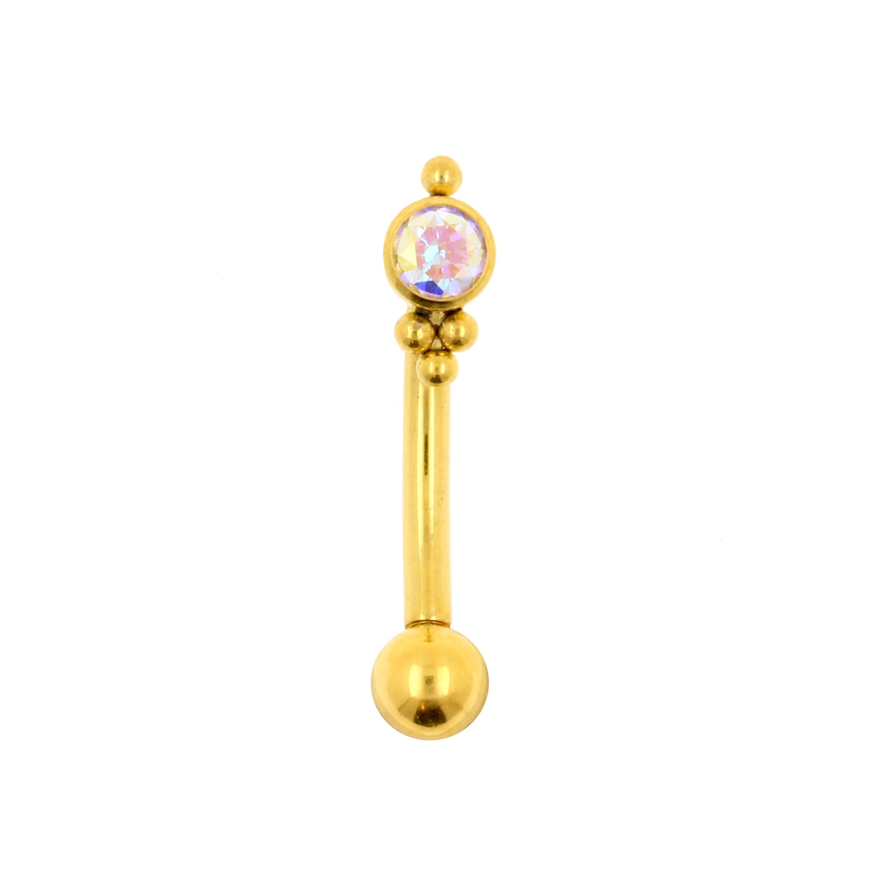 Titanium Zirkonia Cluster Rook Piercing Crystal AB