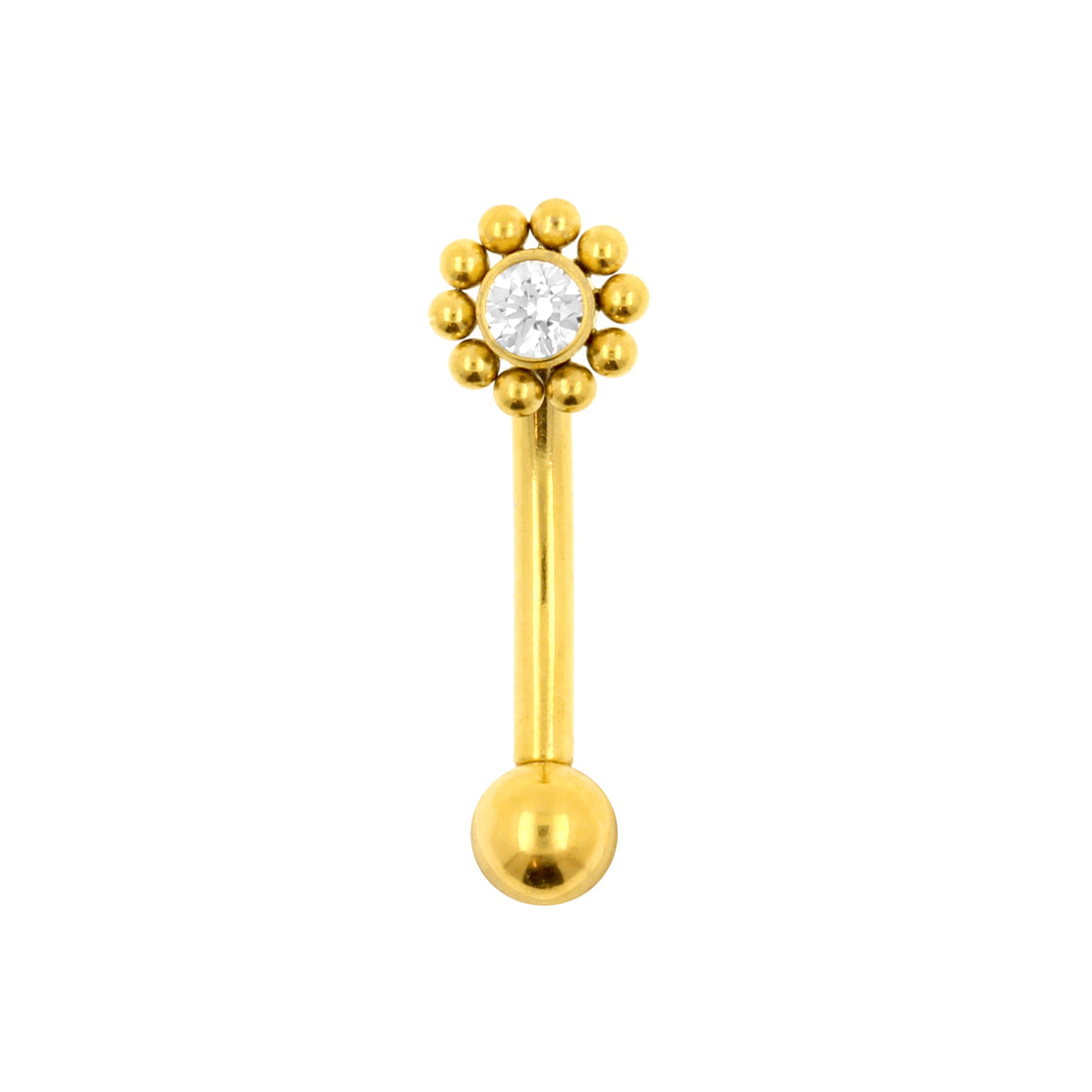 Titanium Zirconia Cluster Rook Piercing Clear