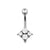 Titanium Zirkonia Cluster Navelpiercing Clear