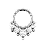 Titan Zirkonia Cluster Click-Ring Klar
