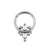 Titanium Zirconia Cluster Click Ring Clear