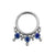 Titanium Zirkonia Cluster Click Ring Royal Blue
