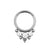 Titanium Zirkonia Cluster Click Ring Clear
