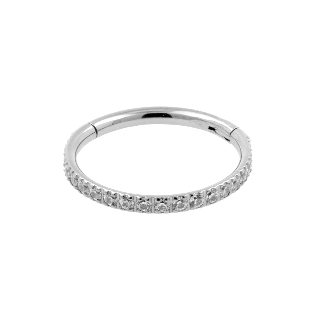 Titanium Zirconia Click Ring Clear
