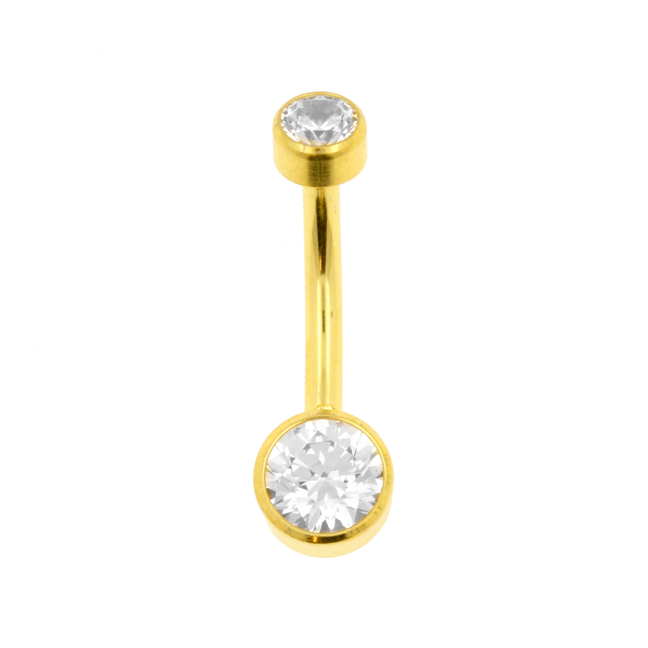 Titanium Navelpiercing Met Zirkonia Clear