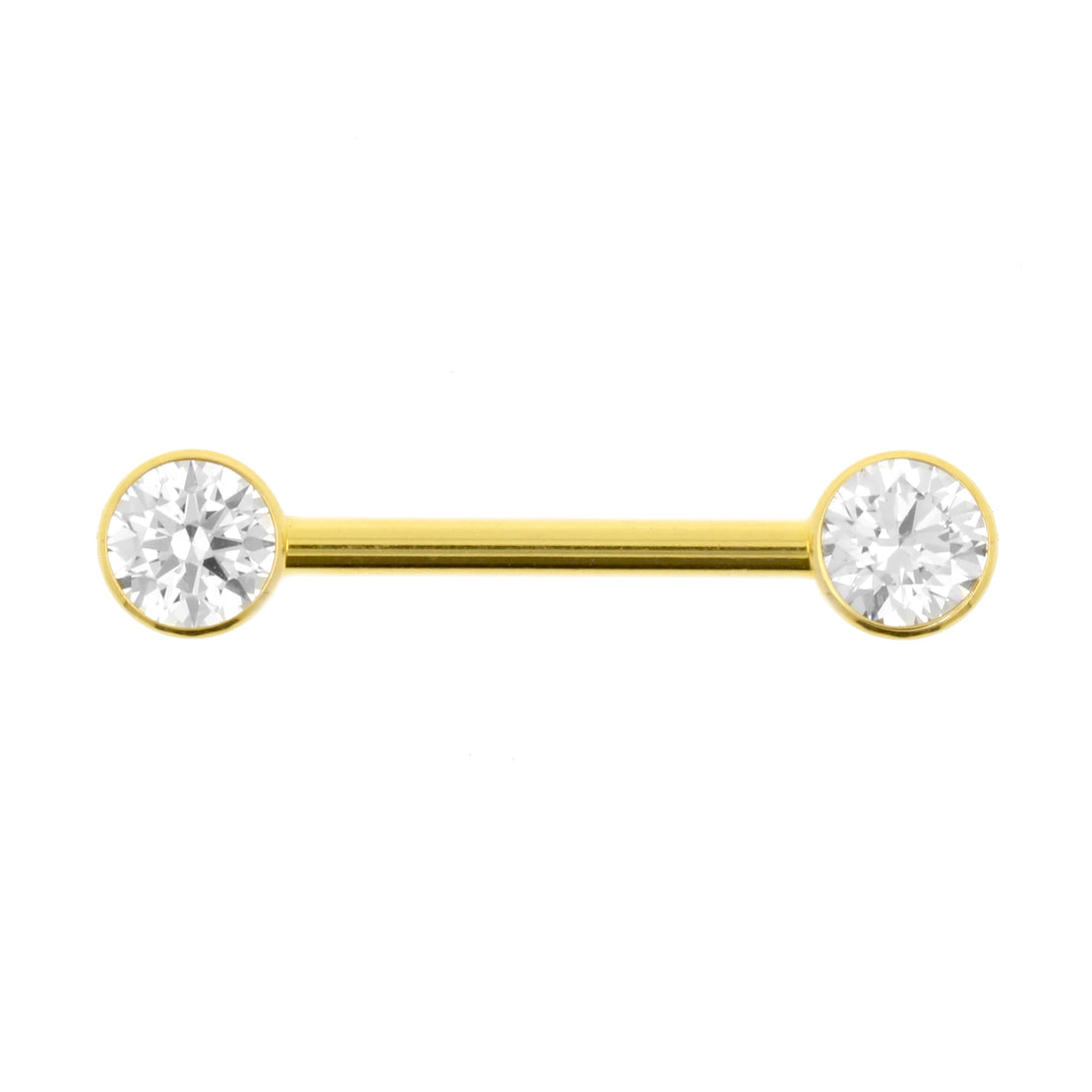 Titanium Tepel Barbell Met Zirkonia - 5 mm Clear