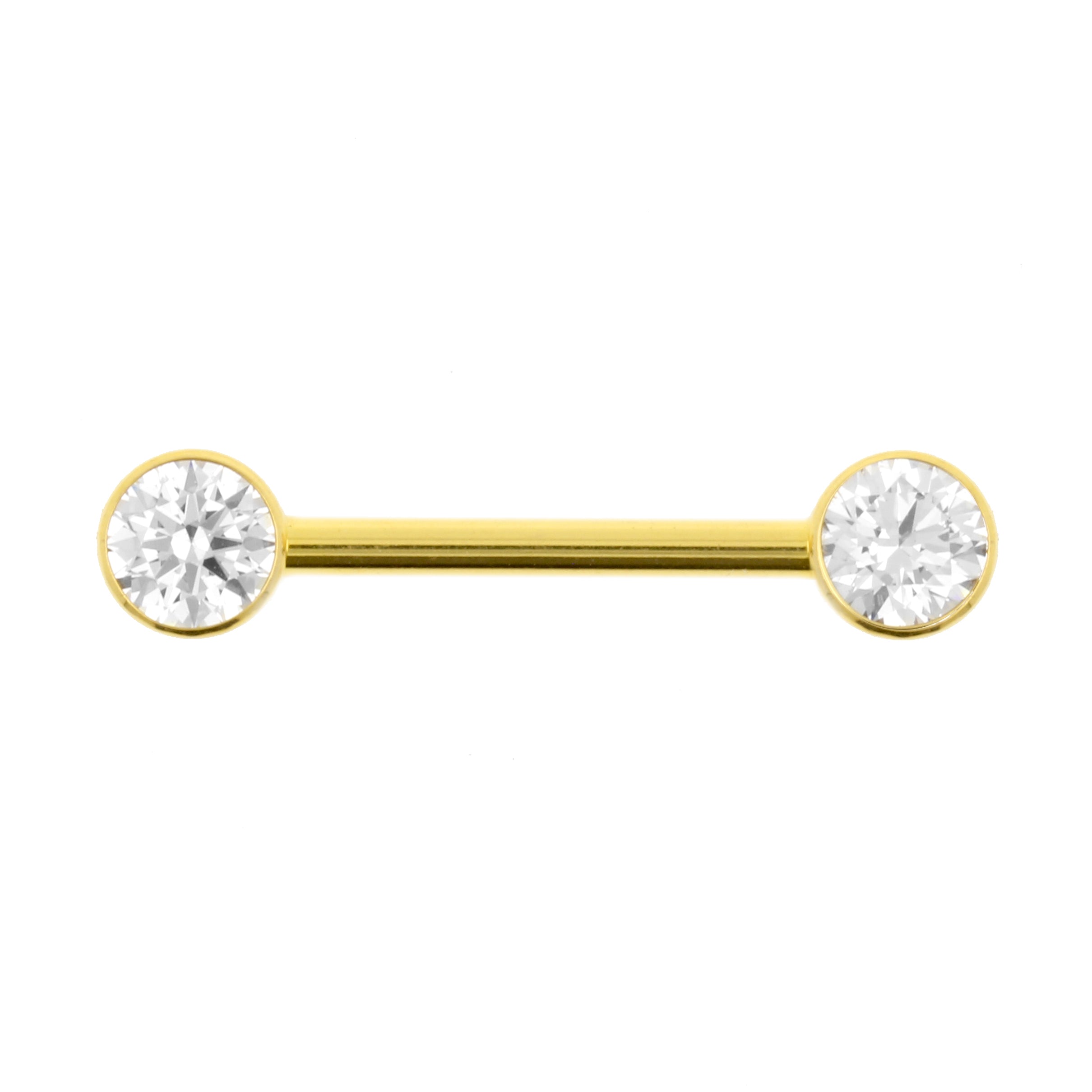 Titanium Tepel Barbell Met Zirkonia - 5 mm Clear