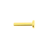 Titanium Labret-Stecker 4 mm Scheibe - Gold