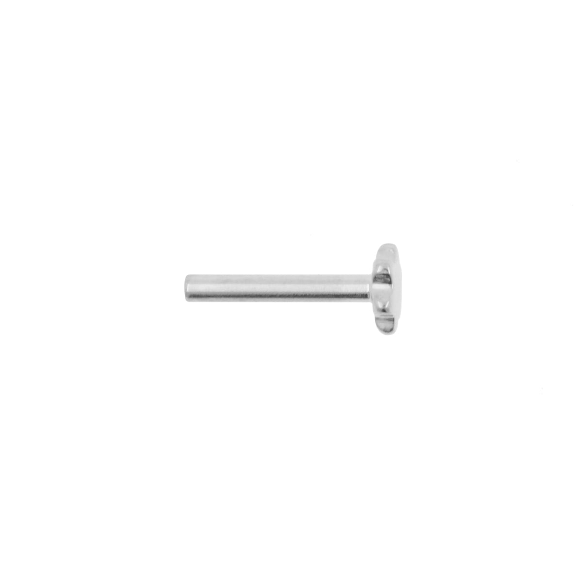 Titan Flatback-Stecker - Blumenform Silber