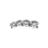 Nickelfreier Stahl Zirkonia Curve Rechts - Silber