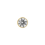 Titanium-Halbperle mit Zirkonia Gold