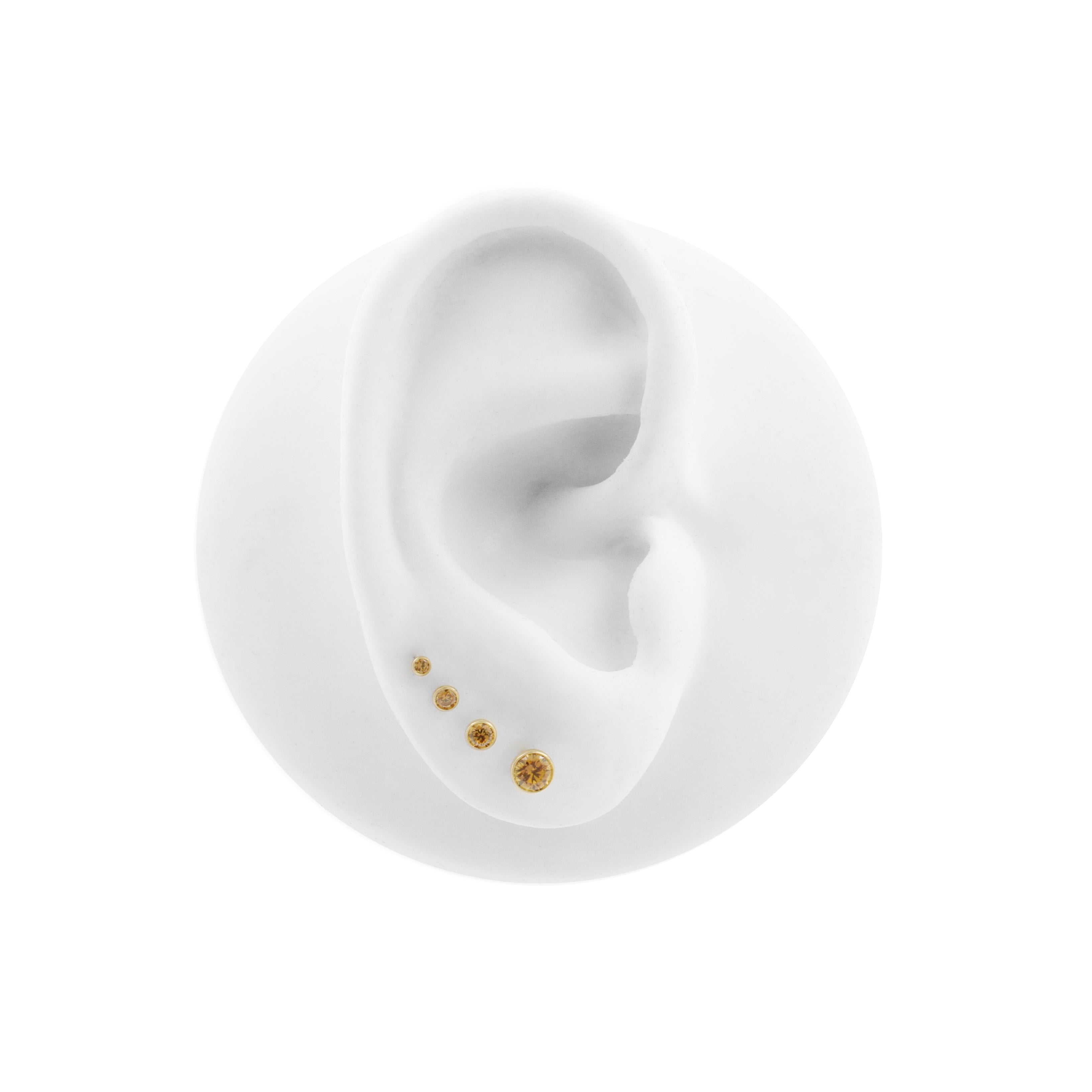 Titanium Half Dome With Zirconia Gold