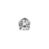 18 Karat Weißgold Zirkonia Top