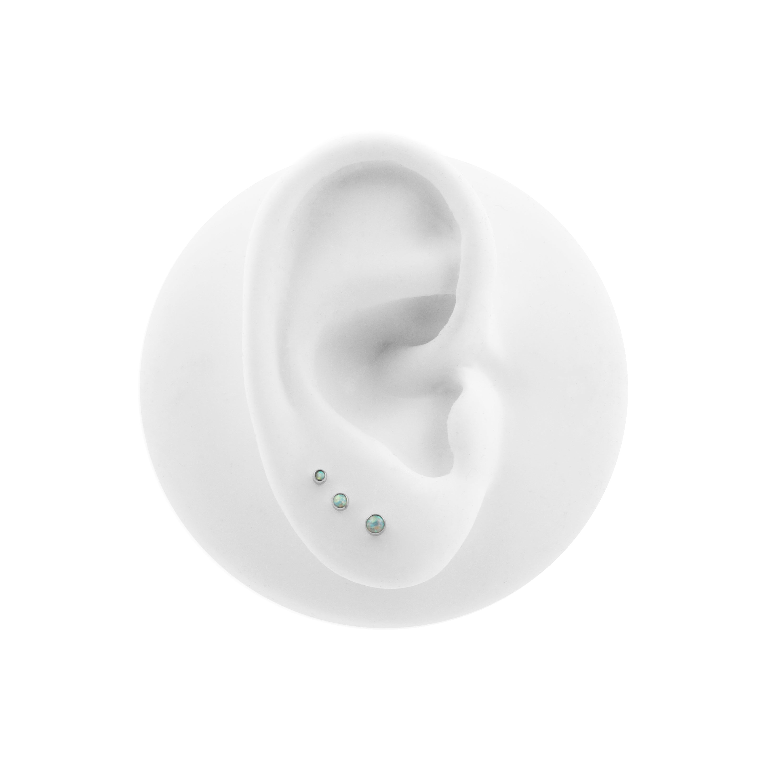 Titanium Opal Disc - Light Green Opal