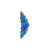 Titanium Opaal Cluster - Sapphire Blue Opal