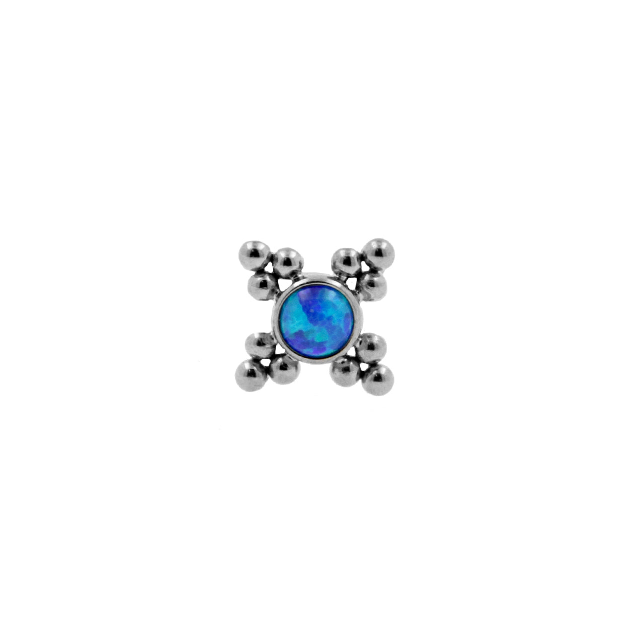 Titanium Opal Cluster - Sapphire Blue Opal