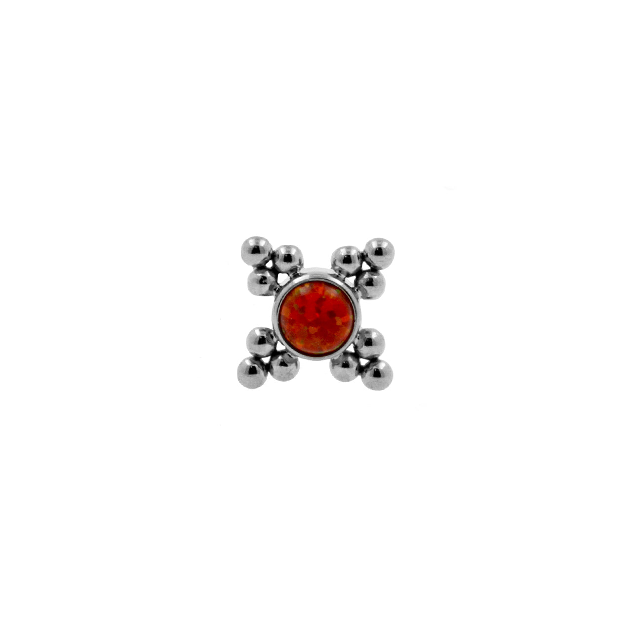 Titanium Opal Cluster - Red Opal