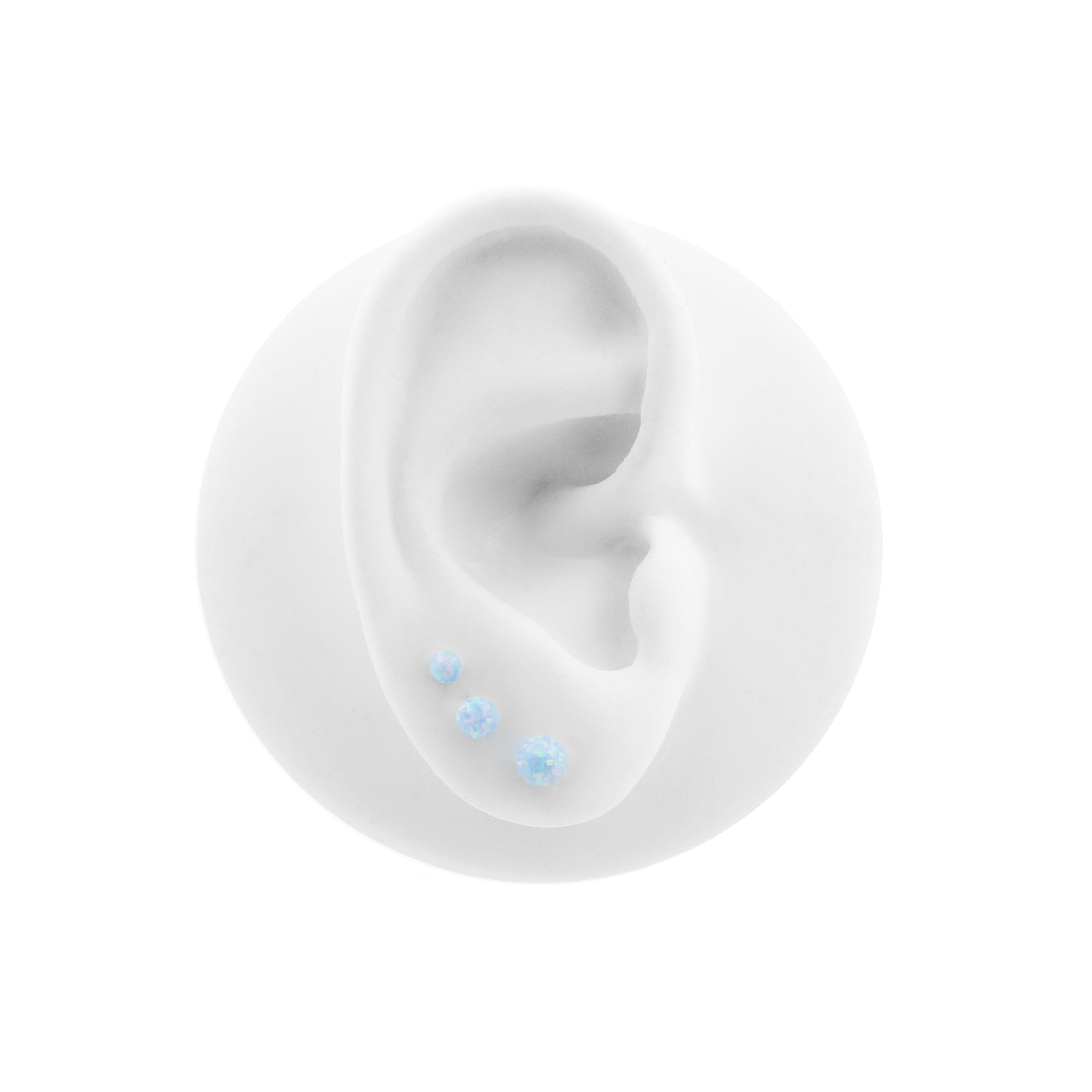 Titanium Opal Ball - Light Blue Opal
