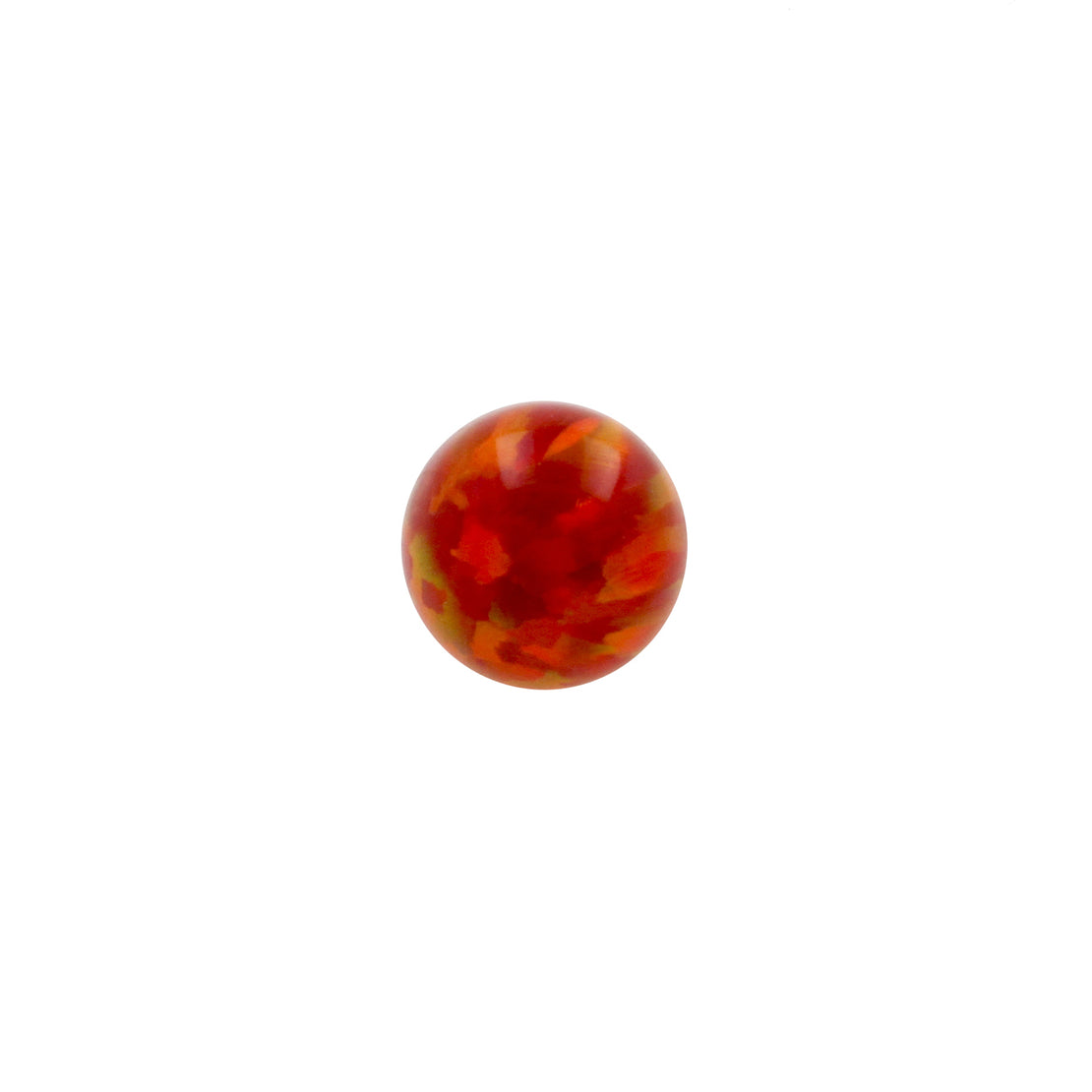Titanium Opaal Balletje - Threadless Red Opal