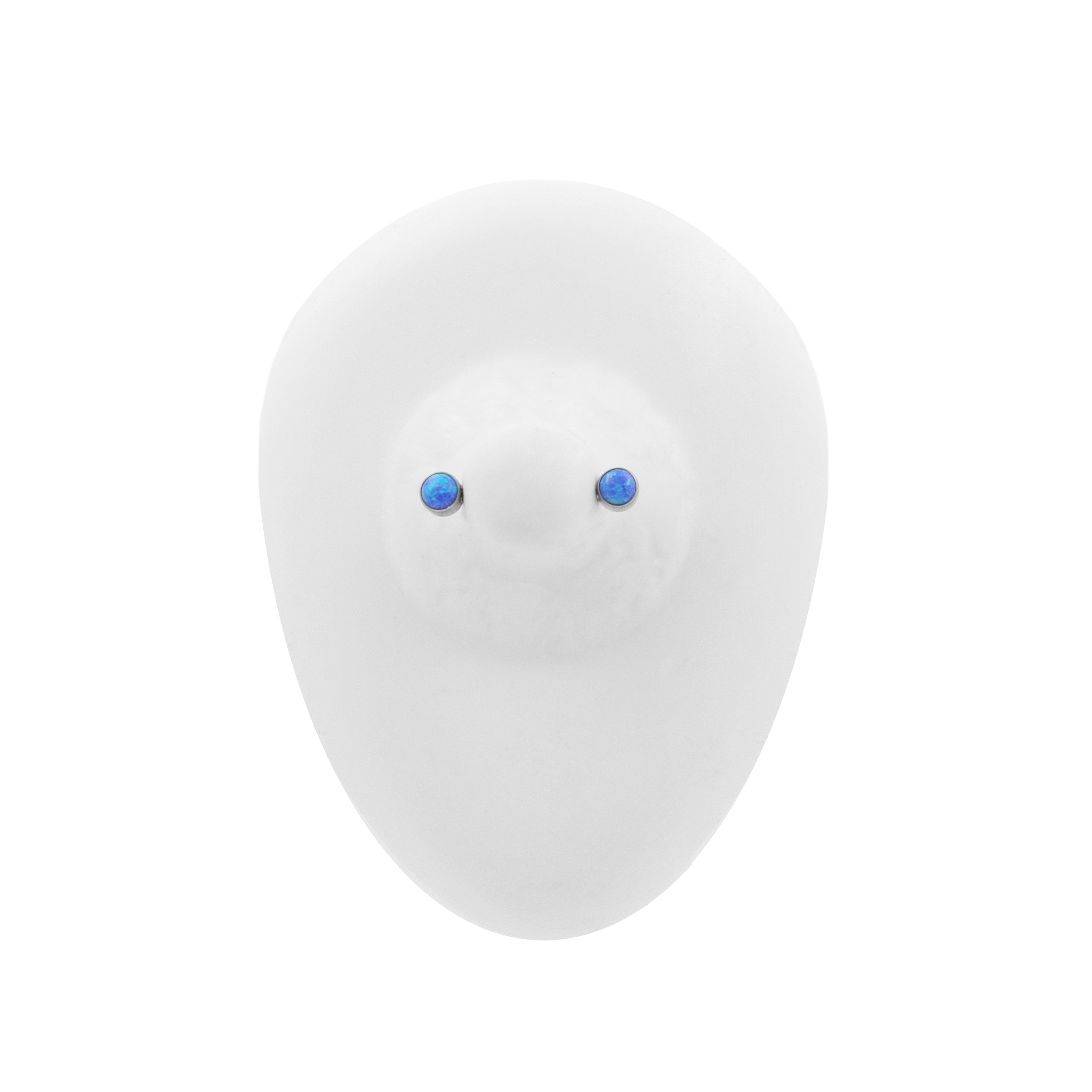 Titanium Opal Disc 90 Degrees - Sapphire Blue Opal