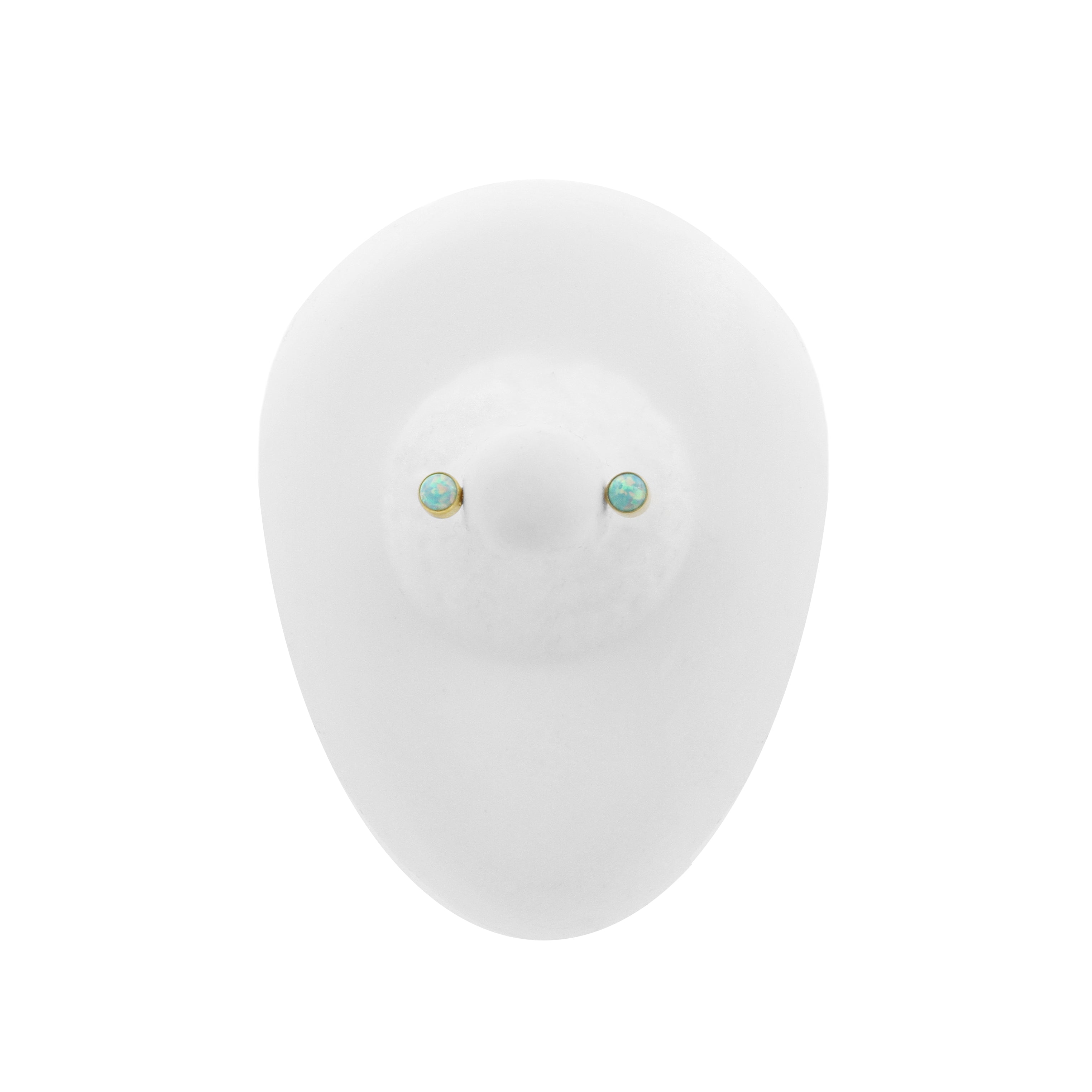 Titanium Opal Disc 90 Degrees - Light Green Opal