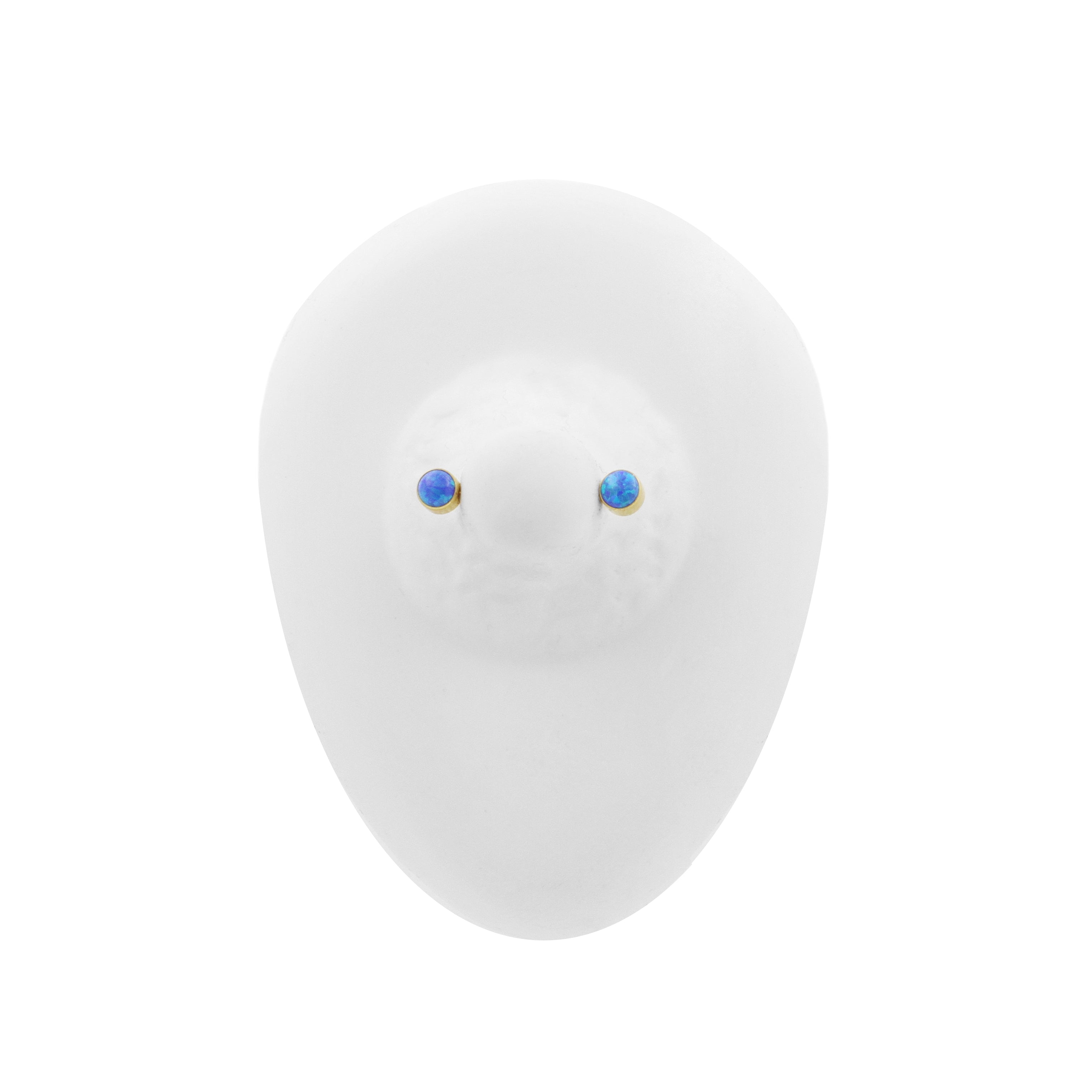 Titanium Opaal Disc 90 graden - Sapphire Blue Opal