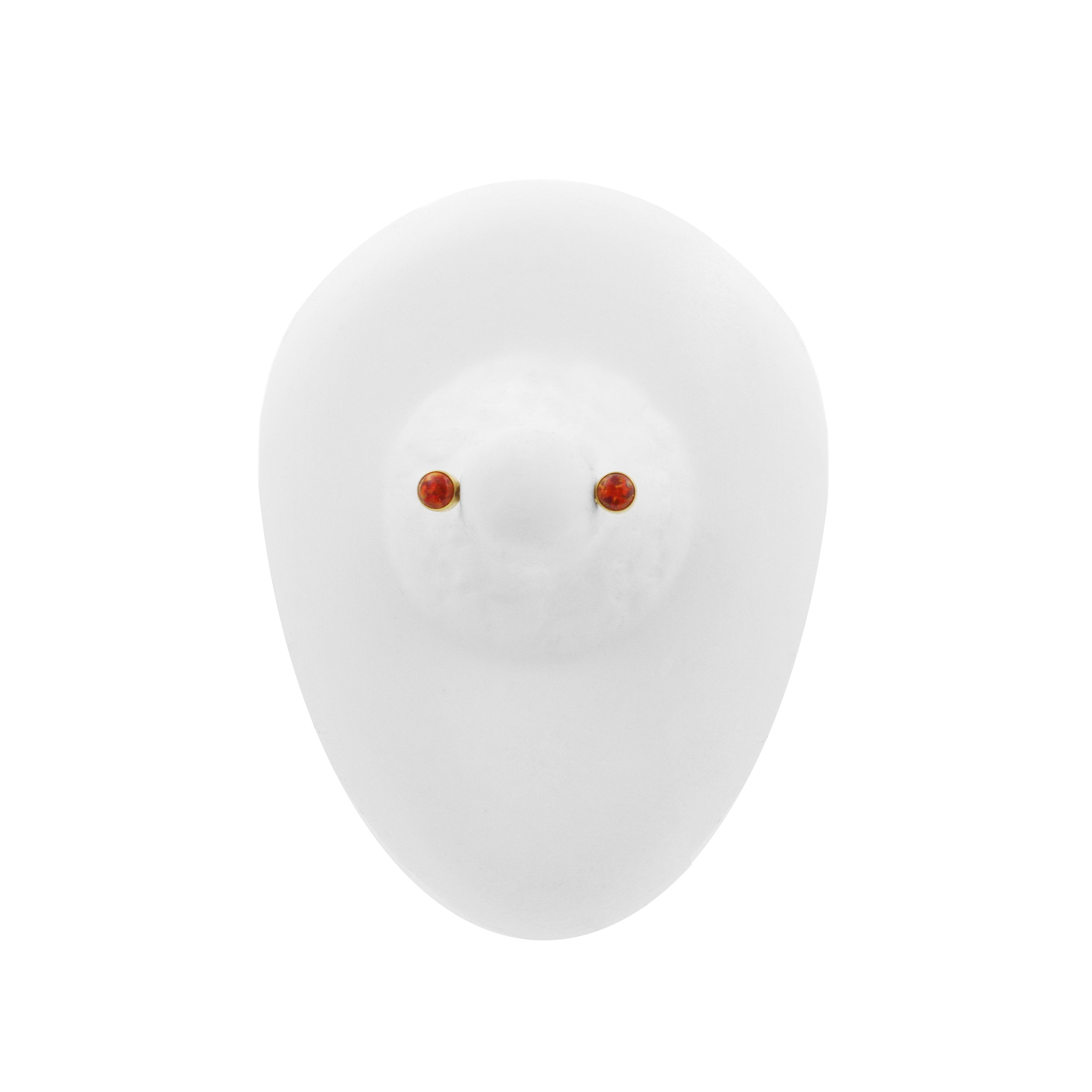 Titanium Opal Disc 90 Degrees - Red Opal