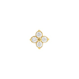 Nickelfreier Edelstahl Premium Zirkonia Vierpass Gold