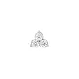 Nickelfreier Stahl Trinity mit transparenten Zirkonia Silber