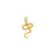 Nickel-Free Stainless Steel Threadless Top With Zirconia - Snake Gold