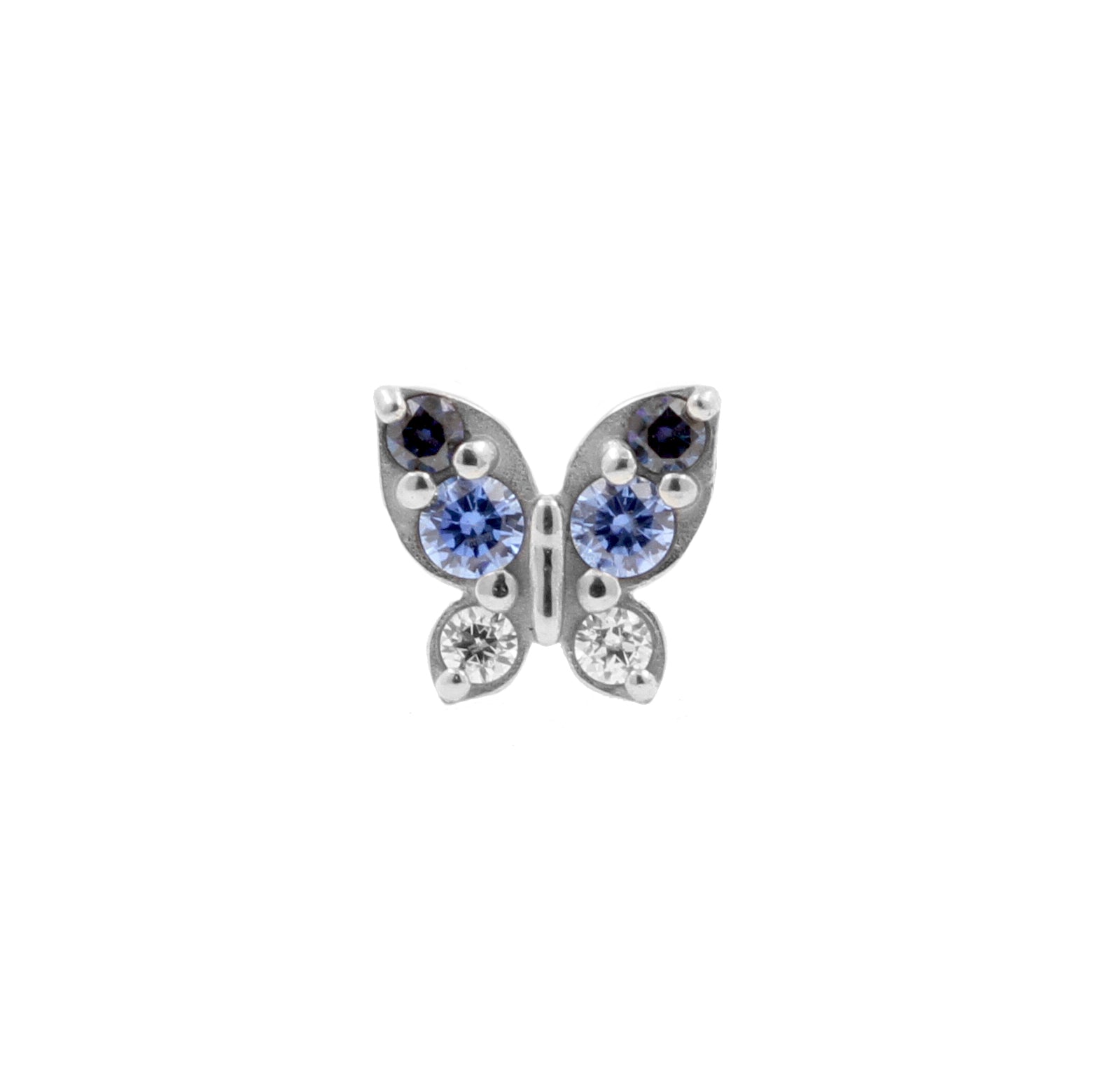 Nikkelvrij Stalen Butterfly Attachment - Blue